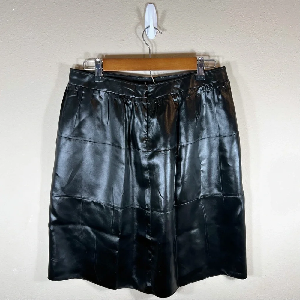 Prada Black Silk Midi Skirt